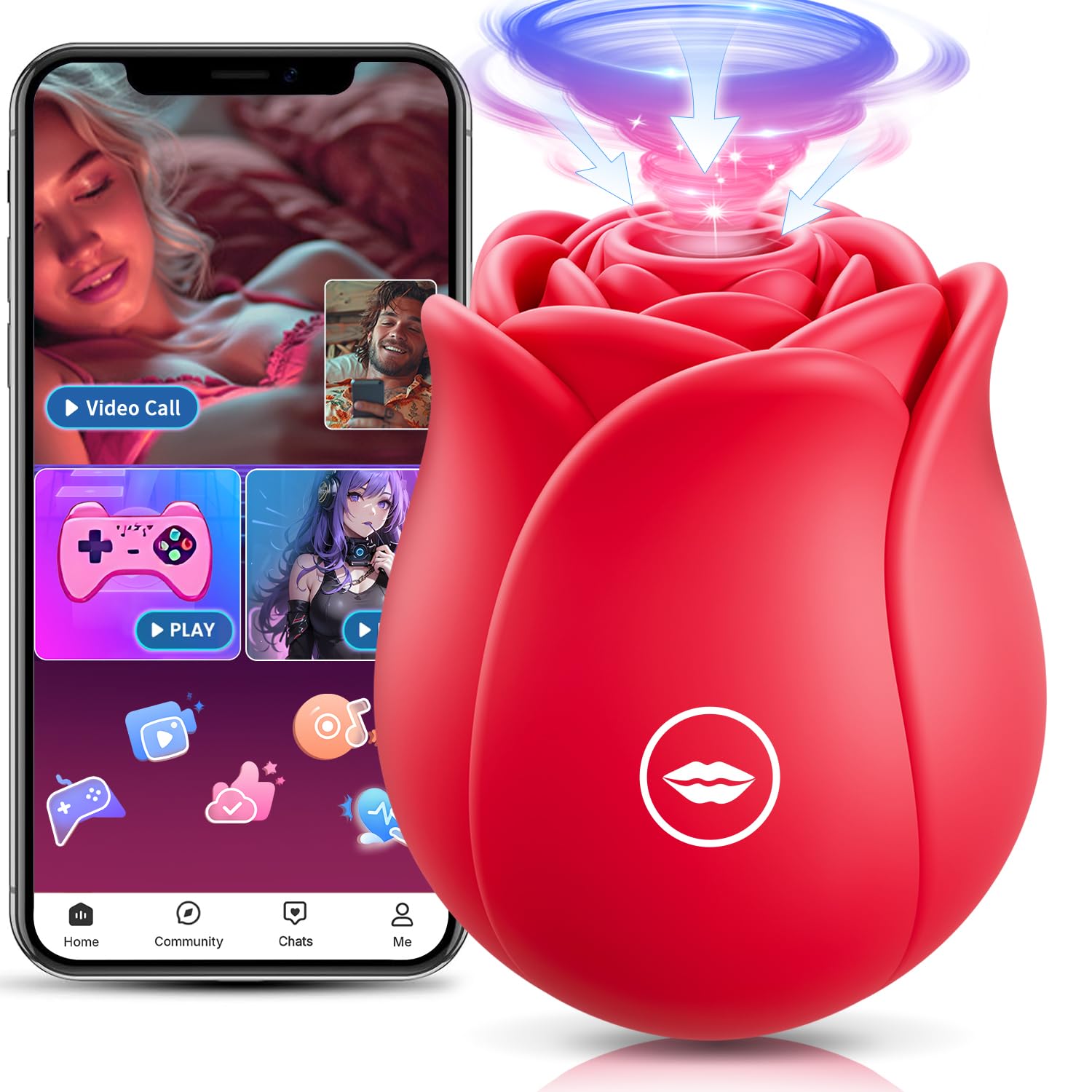 Sucking Vibrator Rose Sex Toy - Big Shocked Vibrator Rose Toy Adult Toys