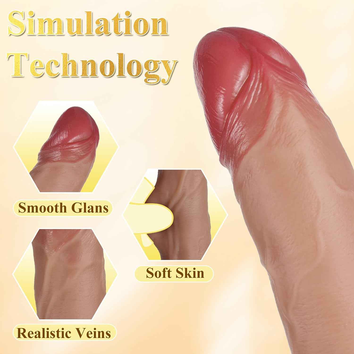 sneerbaby Realistic Thrusting Dildo Vibrator 8.7in Heating Suction Cup