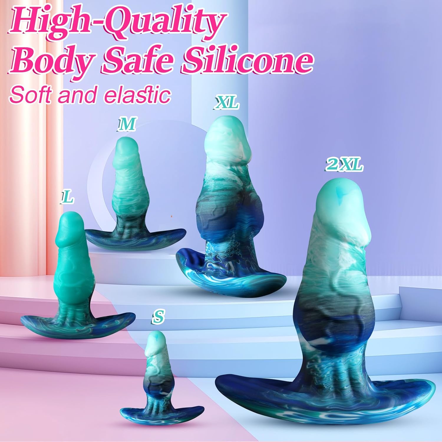 Anal Plug Realistic Dildo with Tapered Knot Wearable Butt Plug Silicone Anal Dilator Trainer Fantasy Prostate Massager G-spot Sex Toy for Couples Men Women Masturbation (S)