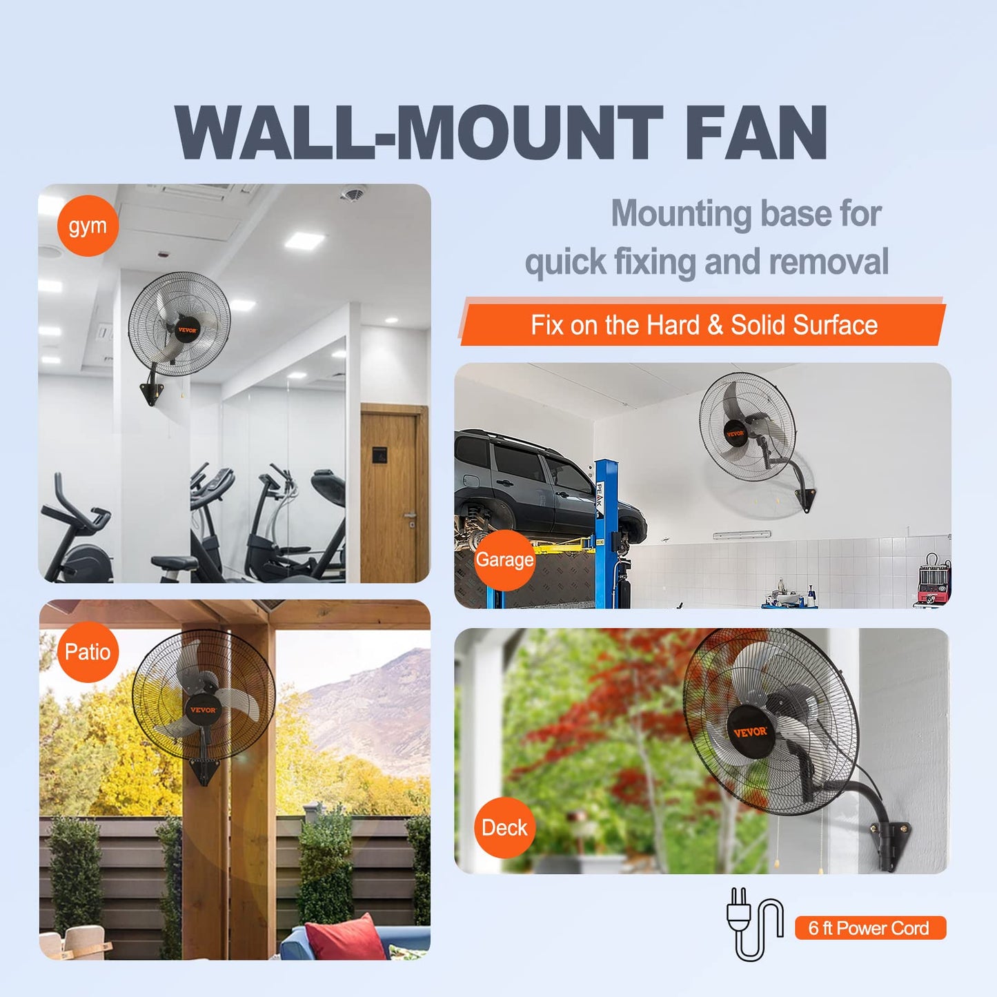 VEVOR Industrial Wall Mount Fan