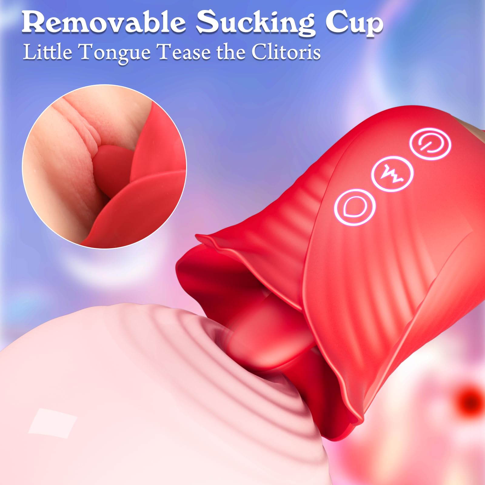 Women Sex Toy Sucking Vibrators - Clitoris Vagina Pussy Pump Tongue Vibrators for Women Quick Sexual Pleasure, 5 & 10 Modes, Female Couple Sex Toy & Games