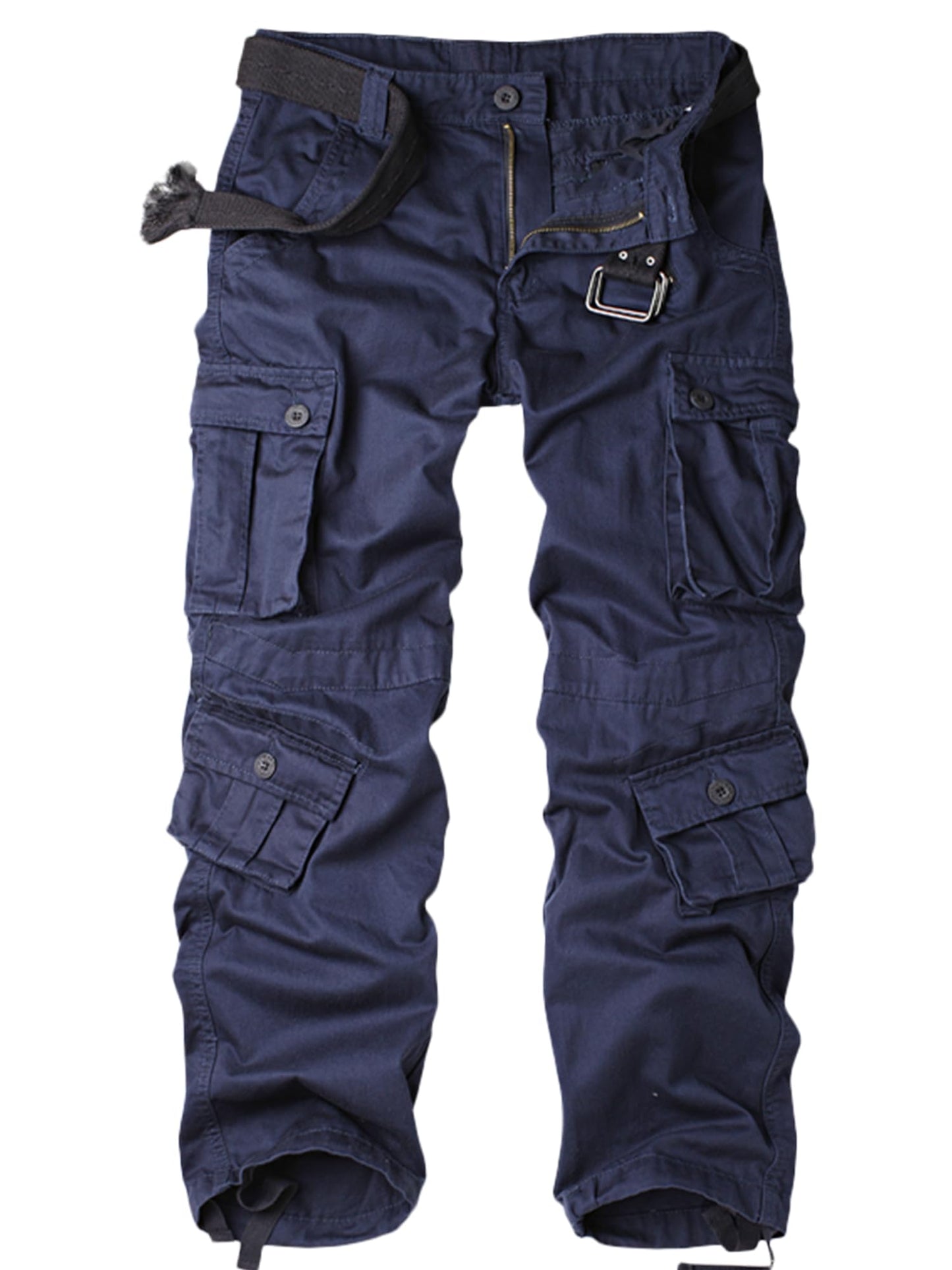 AKHIKING Men's Camo Cargo Work Pants Cotton Tactical Ripstop Casual Combat Pants with 8 Pockets