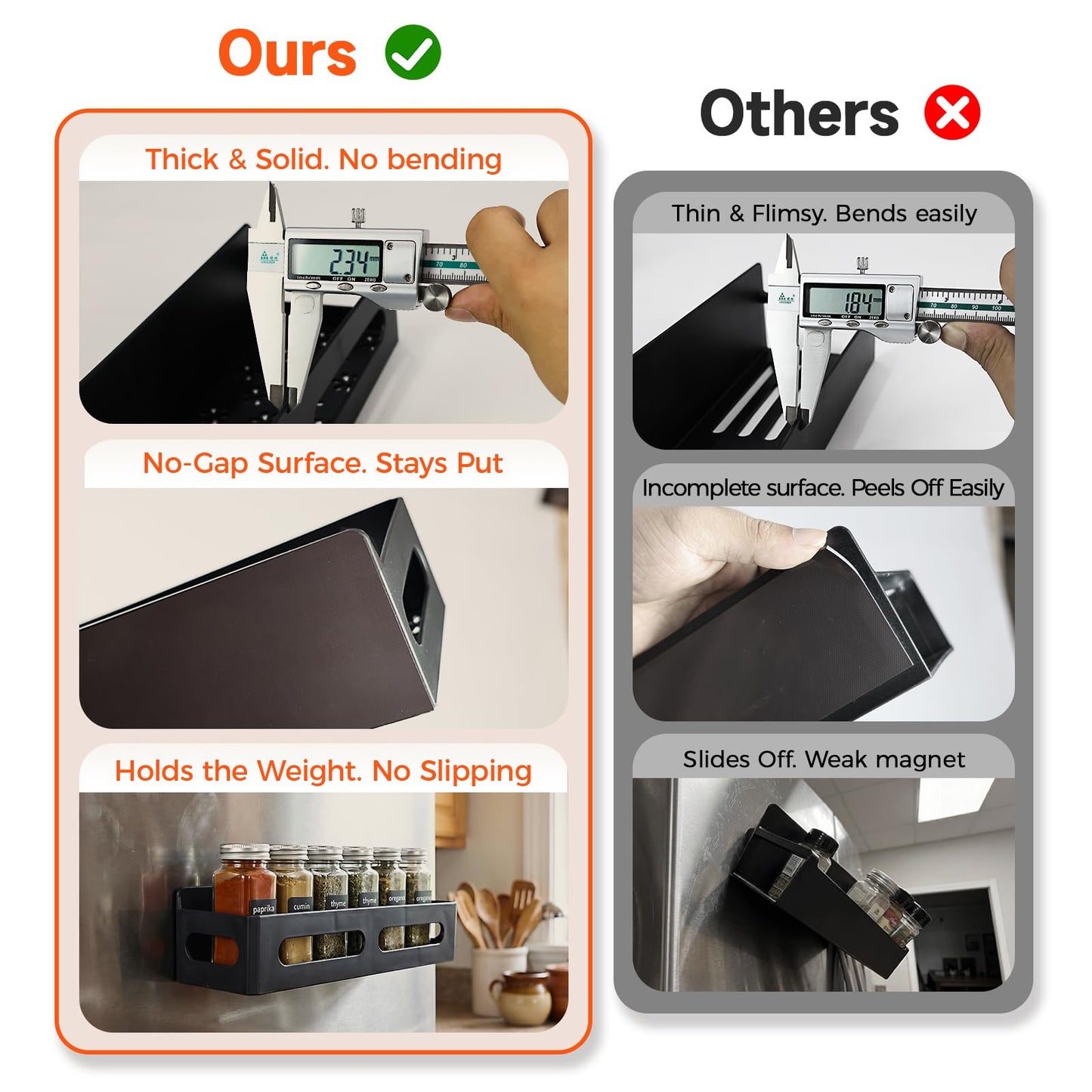 Sevenblue magnetic spice rack
