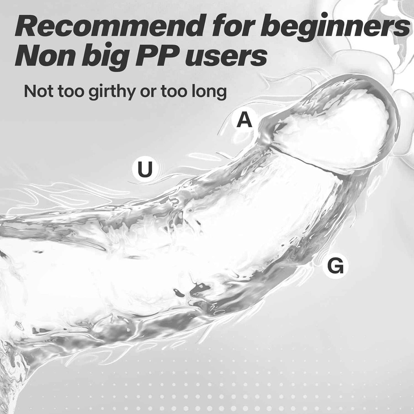SOARE Realistic Transparent Dildo 6.7 in with Suction Cup