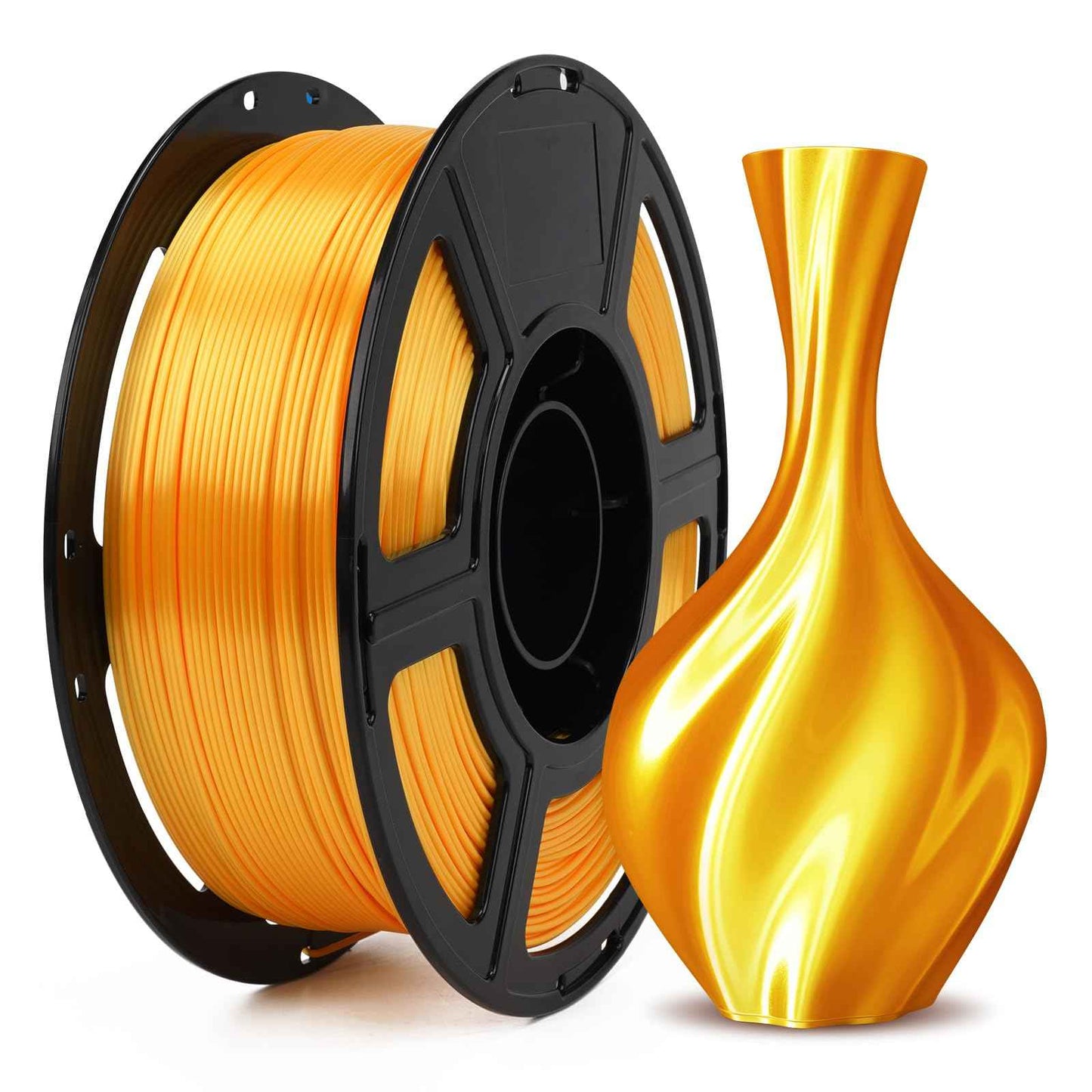 FLASHFORGE Silk PLA Filament 1.75mm, 3D Printer Filament 1kg (2.2lbs) Spool, Smooth and Silky Texture 3D Printing Filament, Dimensional Accuracy +/- 0.02mm