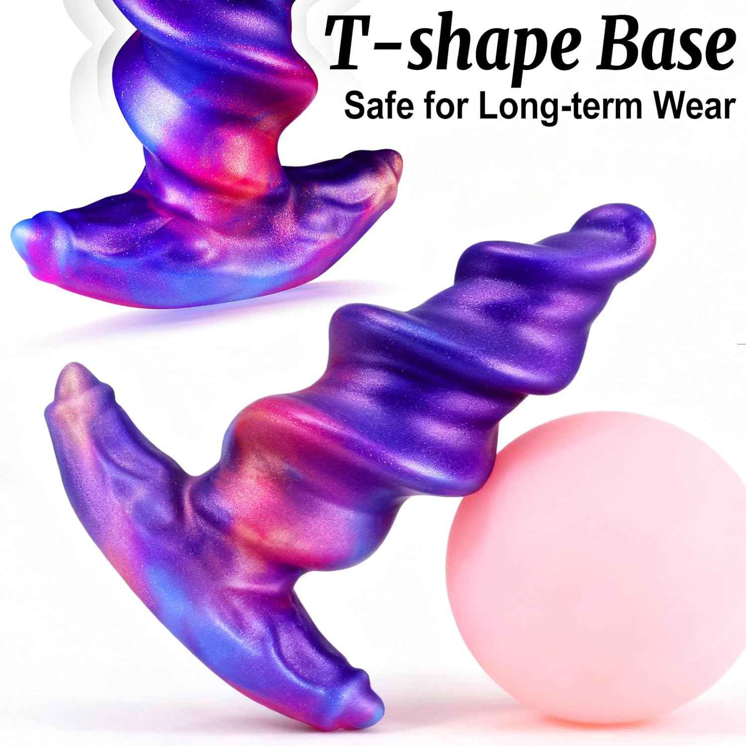 Anal Plug Wearable Screw-Shaped Butt Plug Silicone Anal Dilator Trainer Fantasy Prostate Massager G-spot Sex Toy for Couples Men Women Masturbation (S)