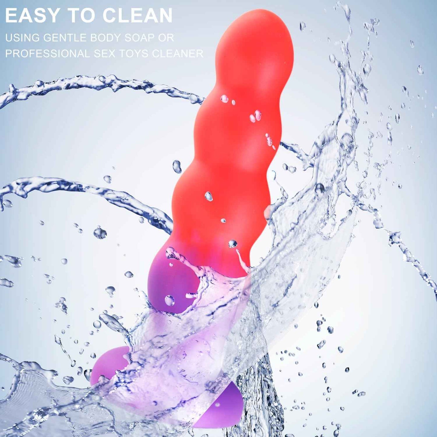 6.3'' Silicone Anal Butt Plug,Soft Anal Beads Anal Trainer Dildo,Anus Dilator Masturbator Adult Sex Toys with Strong Suction Cup for Hands-Free Play,Female G-spot Stimulator & Male Prostate Massager