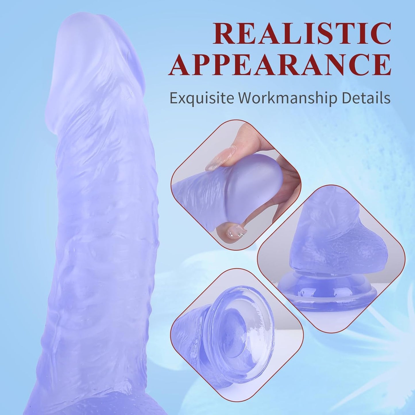 LYLUGHT 7 Inch Realistic Dildo with Strong Suction Cup