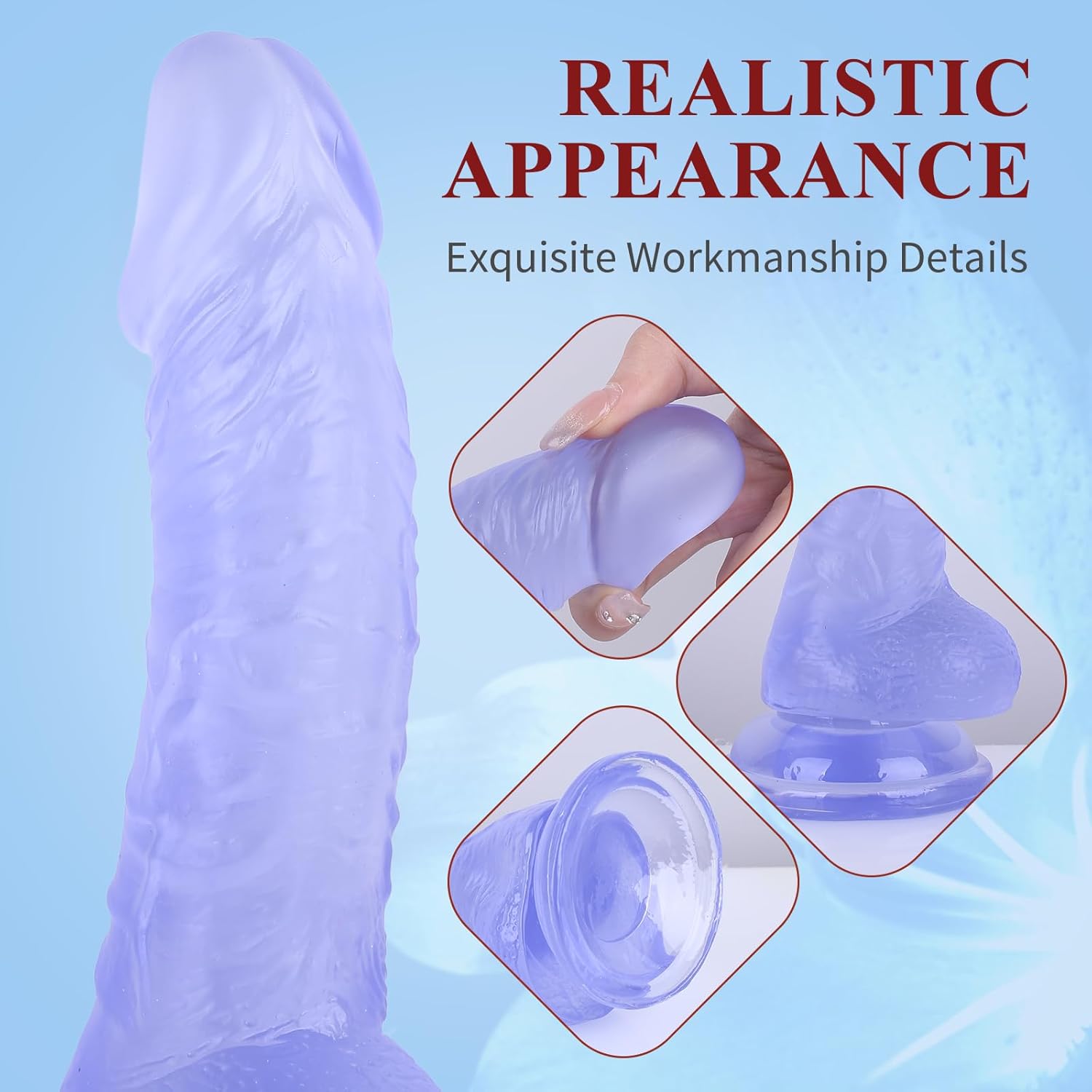 LYLUGHT 7 Inch Realistic Dildo with Strong Suction Cup