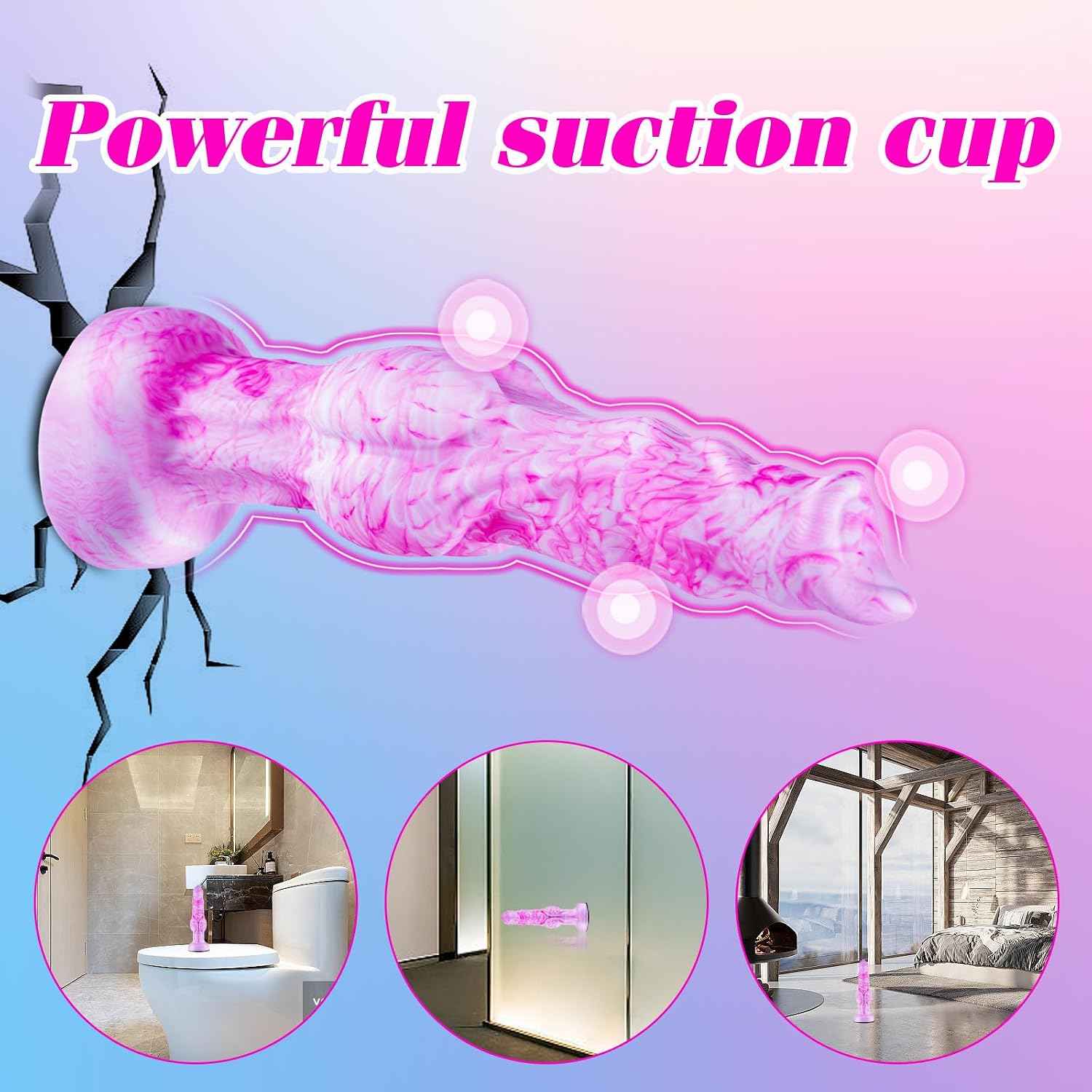 6 Inch Silicone Small Wolf Dog Knot Dildo Alien for Beginner, 5 Inch Animal Furry Canine Anal Dildo With Suction Cup, Realistic Monster Fantasy Dildos Anal Plug for Strap on Sex Toy for Women Men Pink