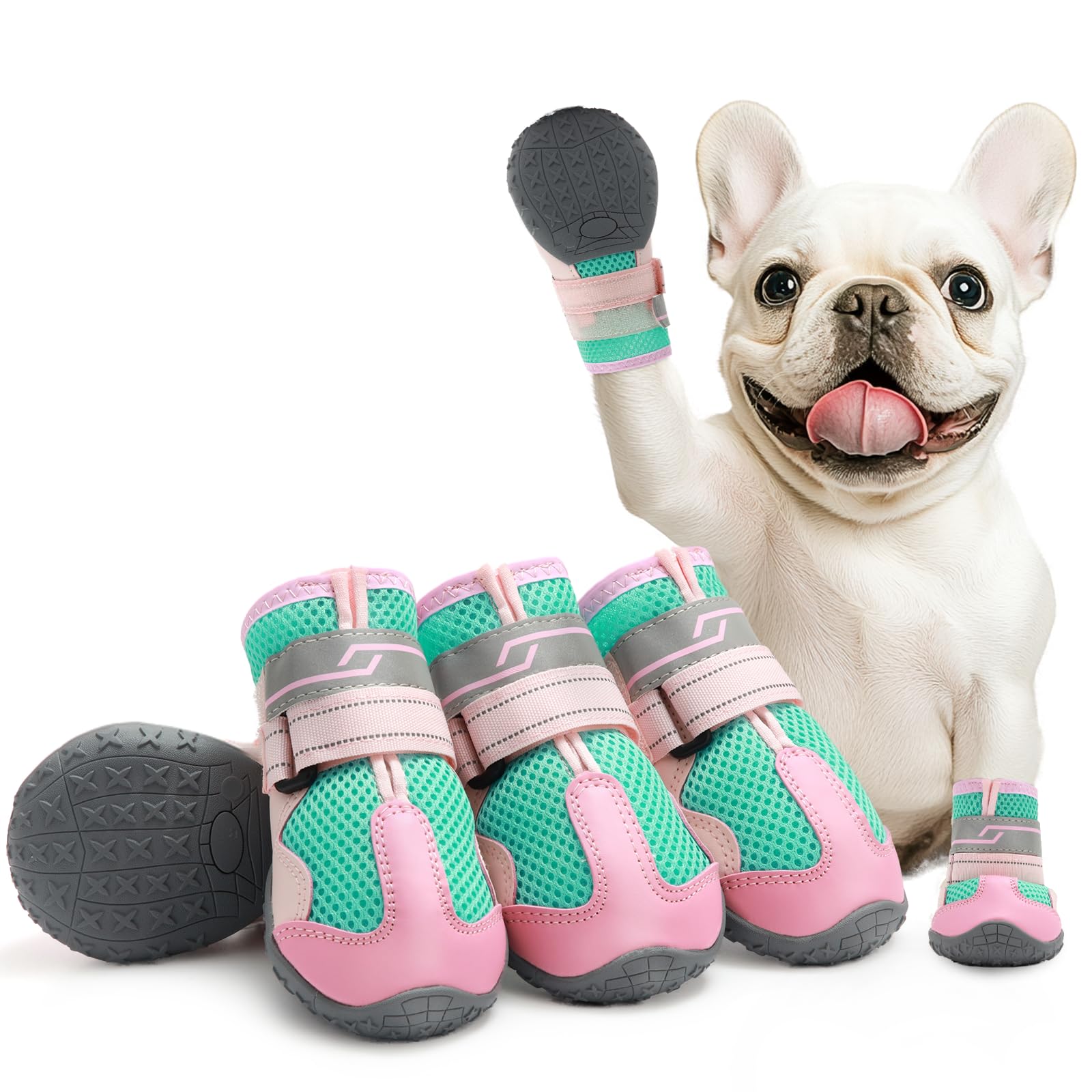 Aokown Dog Shoes for Small Dogs, Medium Large Dog Boots for Winter Snow, Hot Pavement, Dog Booties & Paw Protectors,A1711