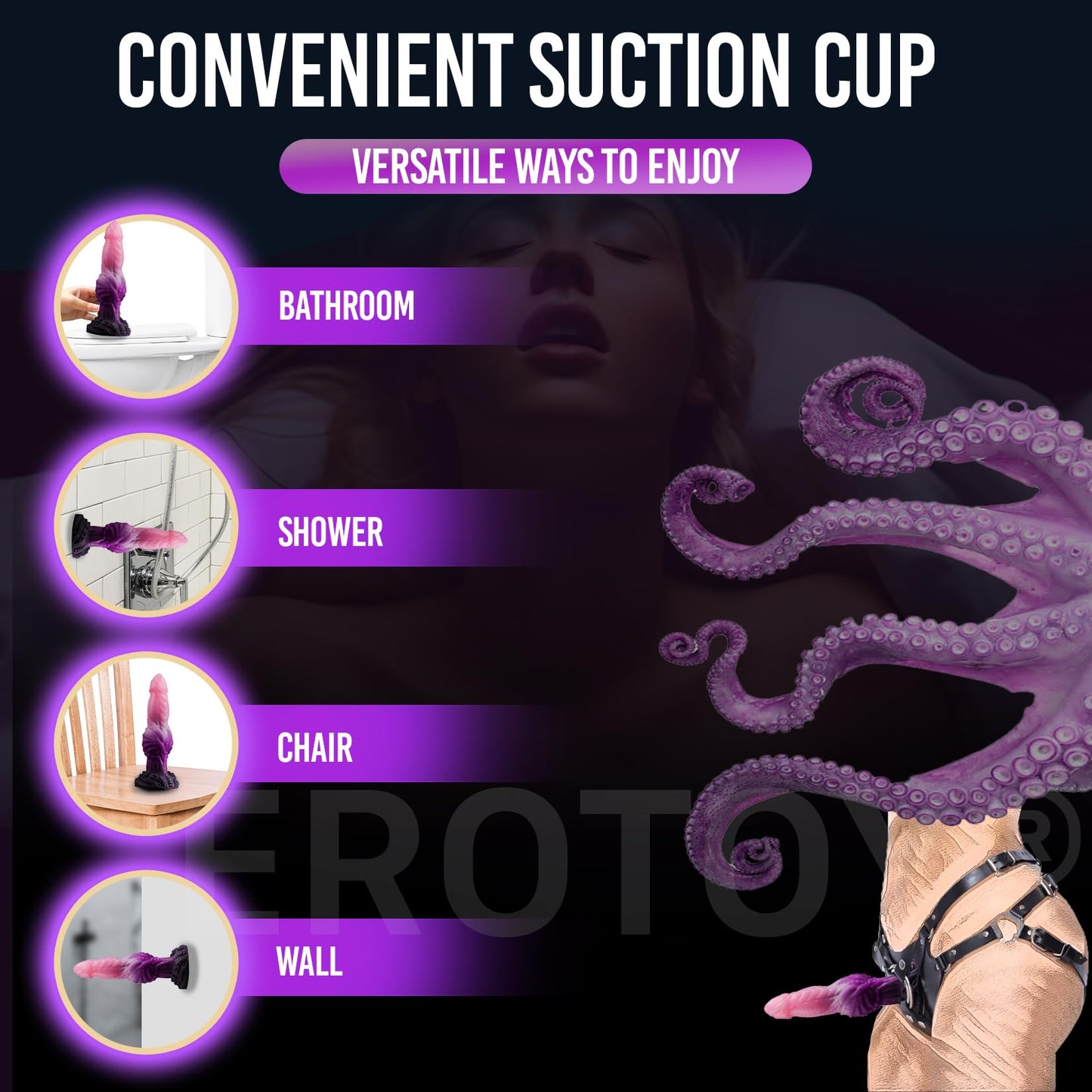 Fantasy Monster Dildo with Balls U & G-spot Dragon Dildo with Suction Cup, Long Anal Plug Adult Sex Toys & Games for Women Men Couples