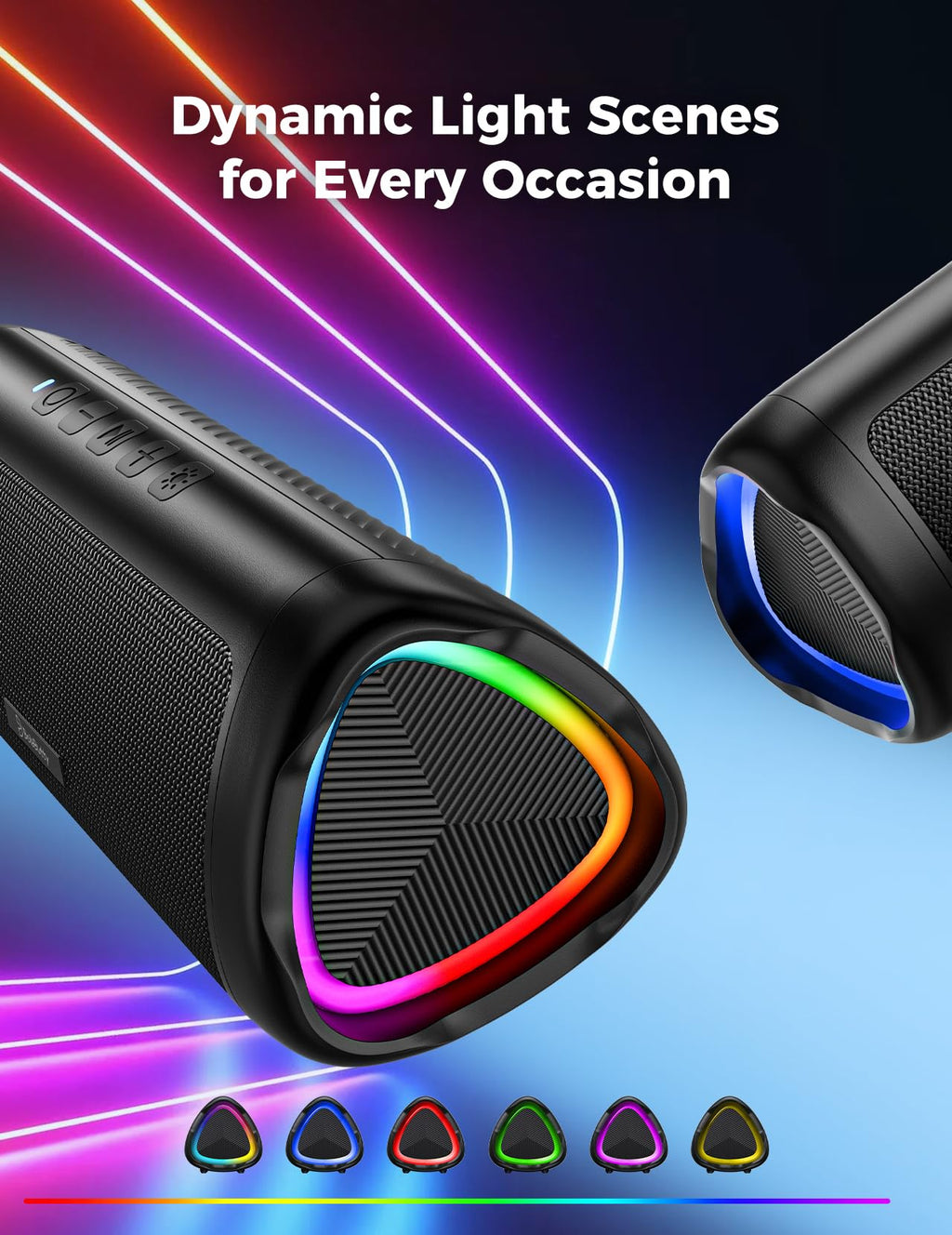 BolaButty Bluetooth Speaker, 20W HD Sound, Portable Wireless, IPX5 Waterproof, Up to 24H Playtime, TWS, for Home/Party/Outdoor/Camping/Beach Essentials, Birthday Gift for Fathers Day Men Dad Husband