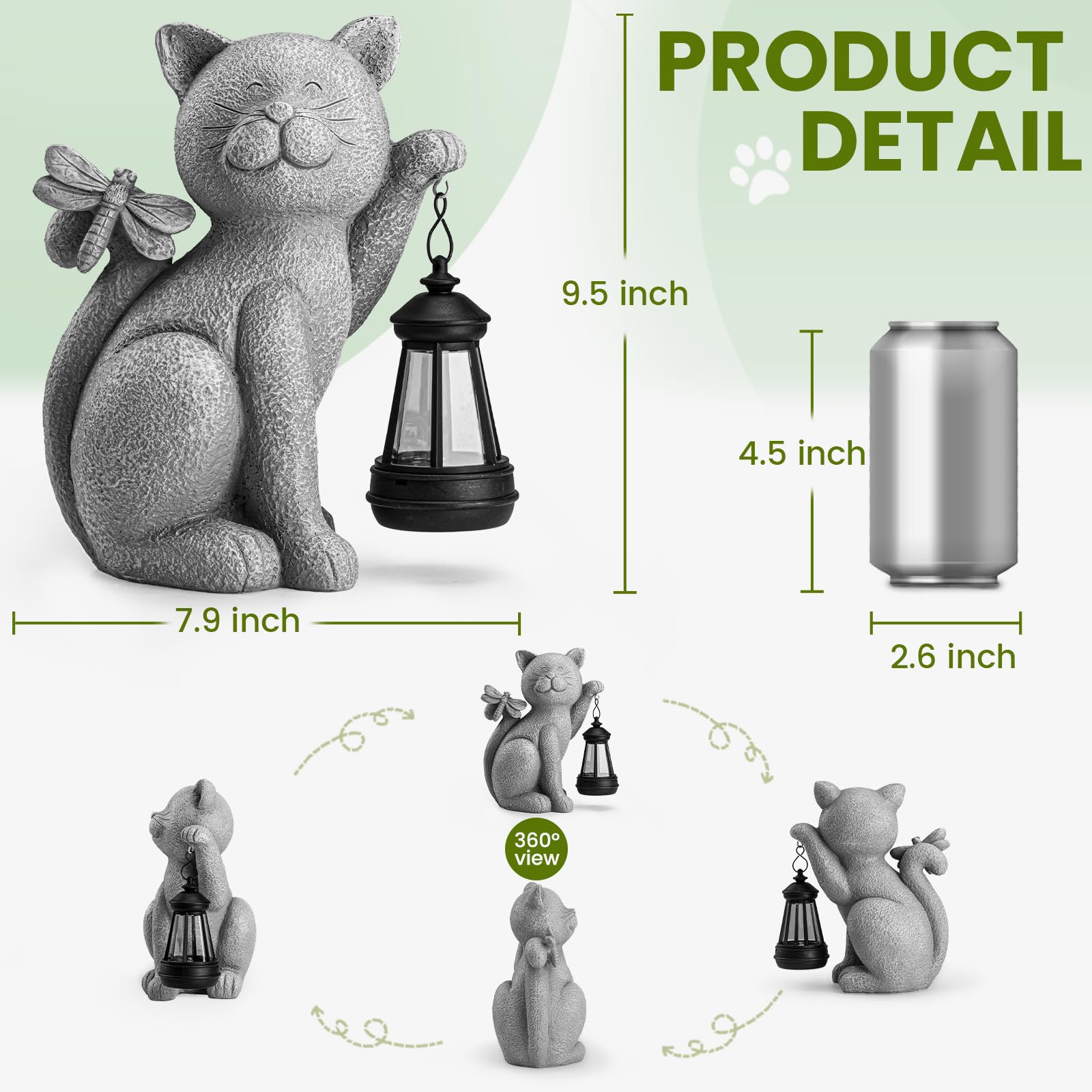 YDKOJGW Solar Garden Outdoor Statues with Succulent and 7 LED Lights - Lawn Decor Tortoise Statue for Patio, Balcony, Yard Ornament - Unique Housewarming Gifts