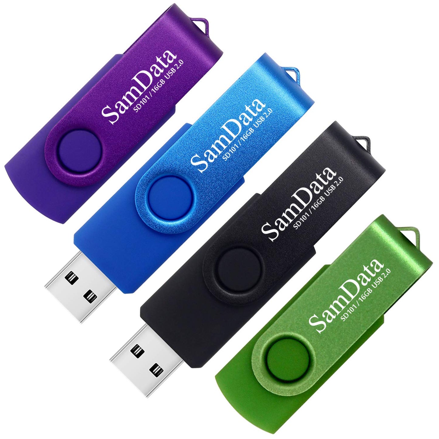 SamData 16GB USB Flash Drives 5 Pack 16GB Thumb Drives Memory Stick Jump Drive with LED Light for Storage and Backup