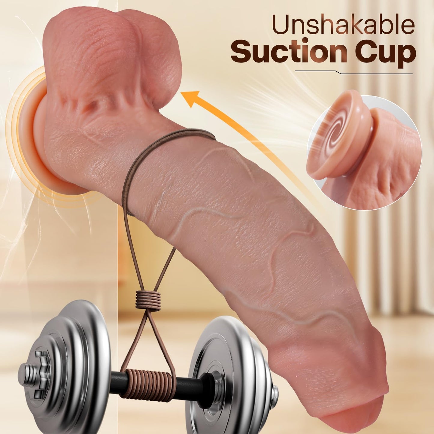 11'' Realistic Uncut Foreskin Big Dildo - FYSHAVO Huge Thick Dildo with Strong Suction Cup for Hands-Free Play, Skin-Like Silicone Dildos, Lifelike Curved G-Spot & Anal Adult Sex Toys for Women Men