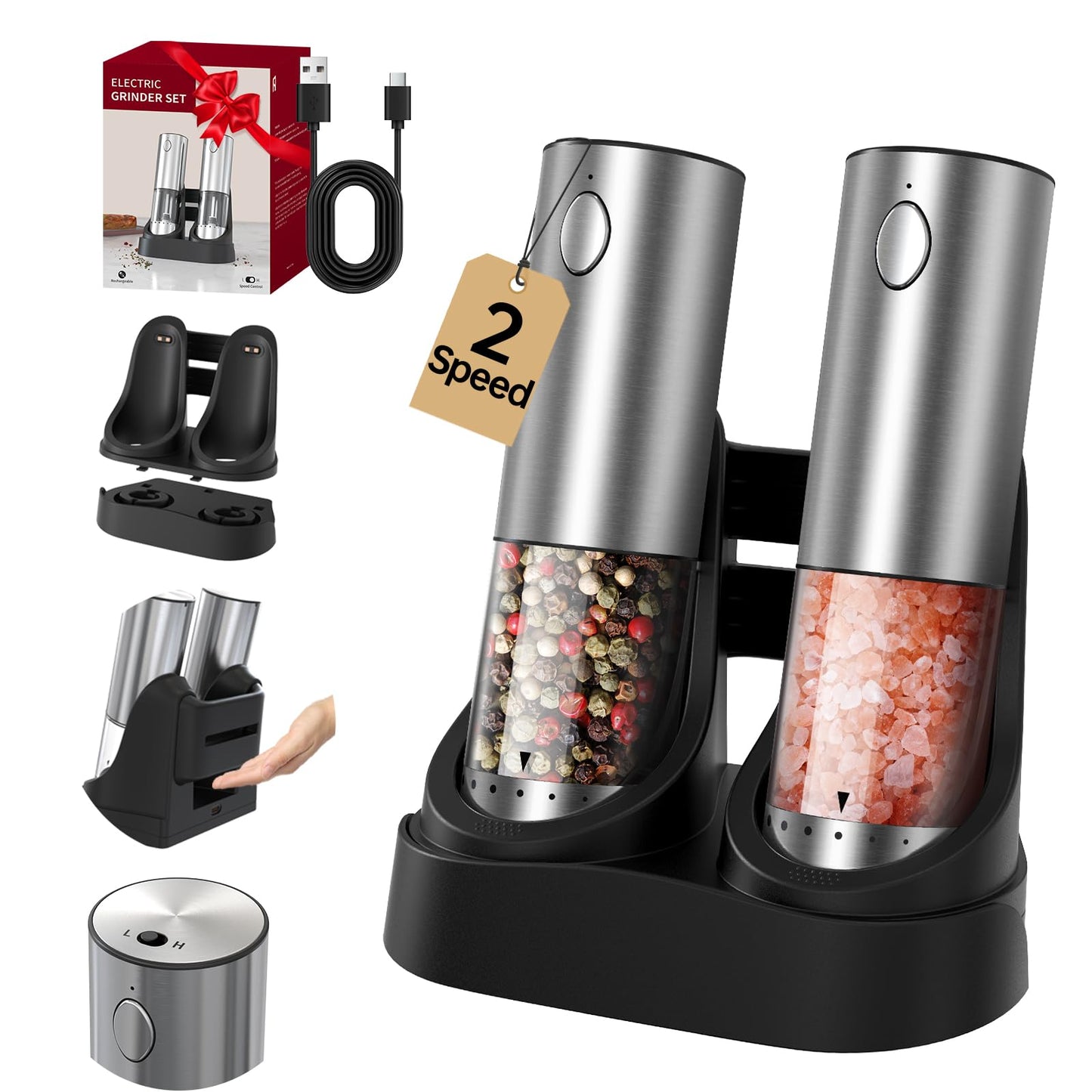 CIRCLE JOY Salt and Pepper Grinder Set