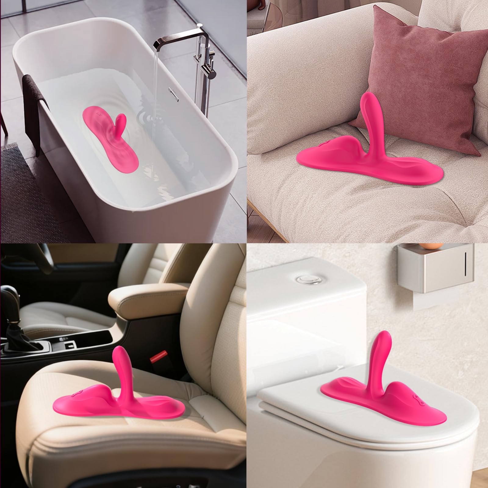 Riding Dildo Sit and Ride Grinding Vibrator Sex Toys for Women, Tencoe G Spot & Clitoral and Anal Stimulator Sex Chair, Liquid Silicone Remote Control Massager with 10 Vibrating Modes Adult Toy