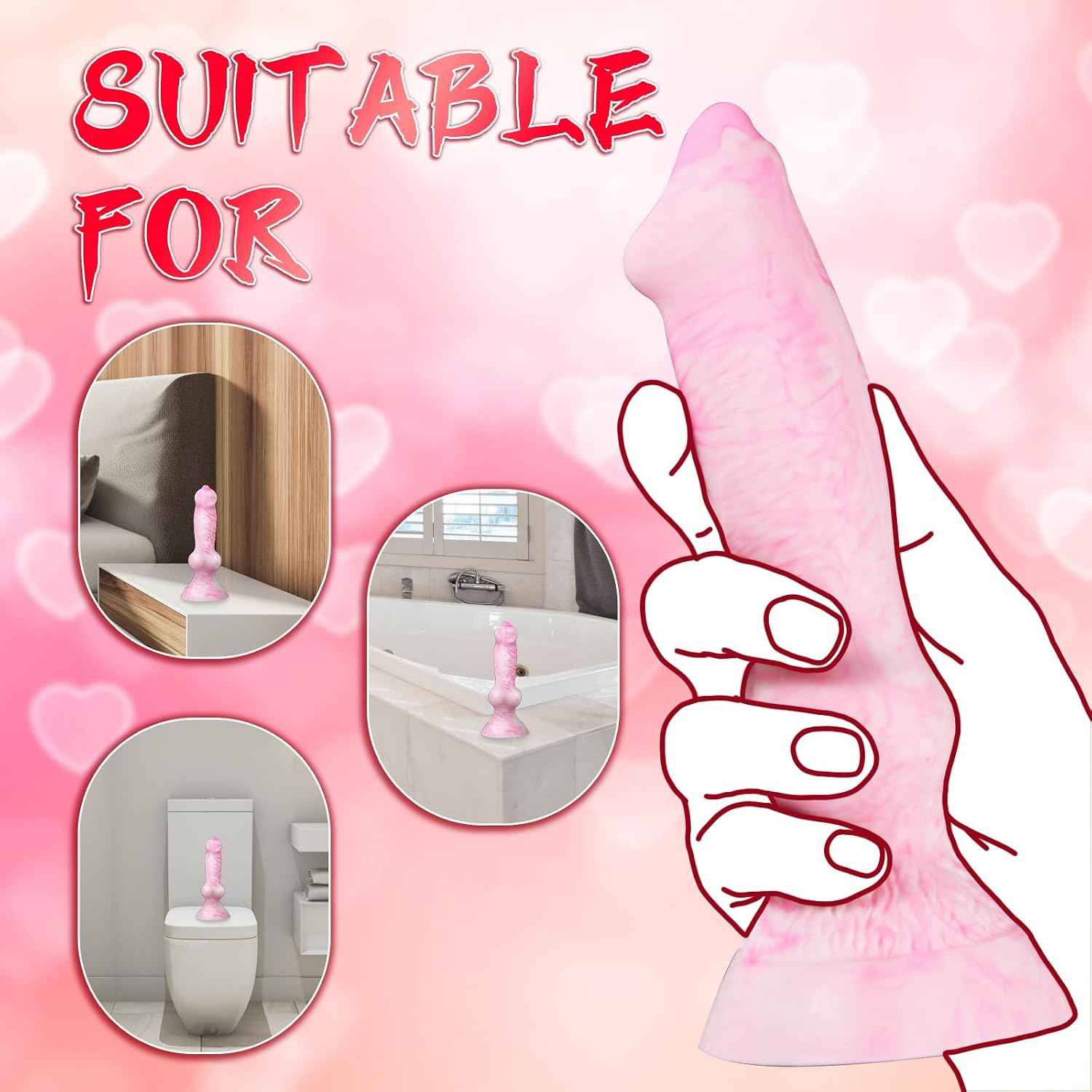 ENAMORADOS Silicone Fantasy Knot Dildo with Suction Cup Base