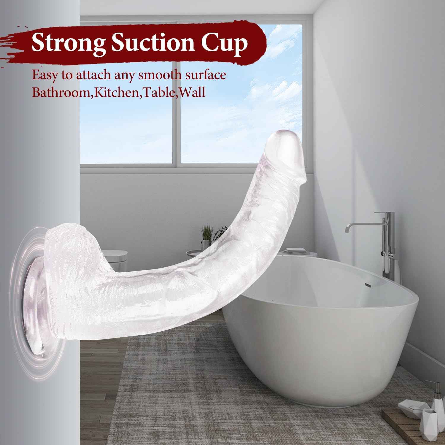Veatrylove Lifelike TPE Dildo 11.61 Inch with Suction Cup