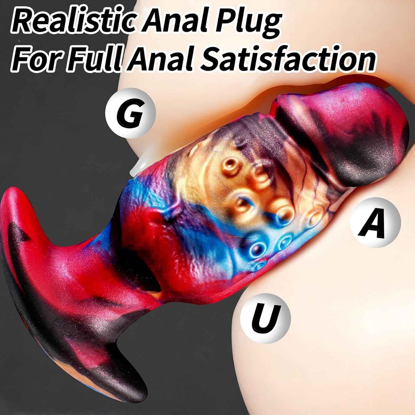 Monster Anal Plug Wearable Fantasy Octopus Butt Plug with Narrow Neck Silicone Tentacle Anal Dilator Trainer Stretcher Prostate Massager G-spot Sex Toy for Couples Men Women Masturbation (S)