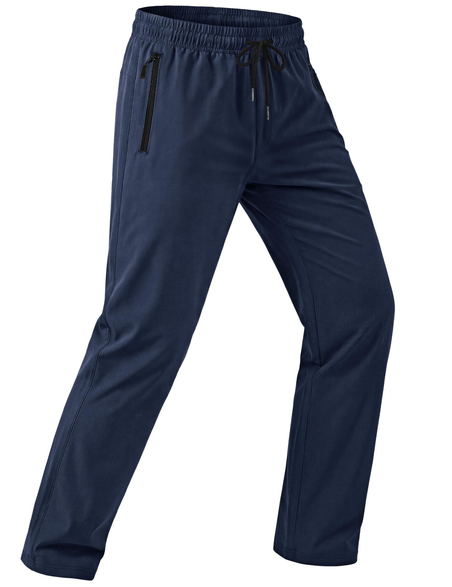 MAGCOMSEN Mens Hiking Pants Lightweight Quick Dry Workout Athletic Jogger with Zipper Pockets Golf Running Gym