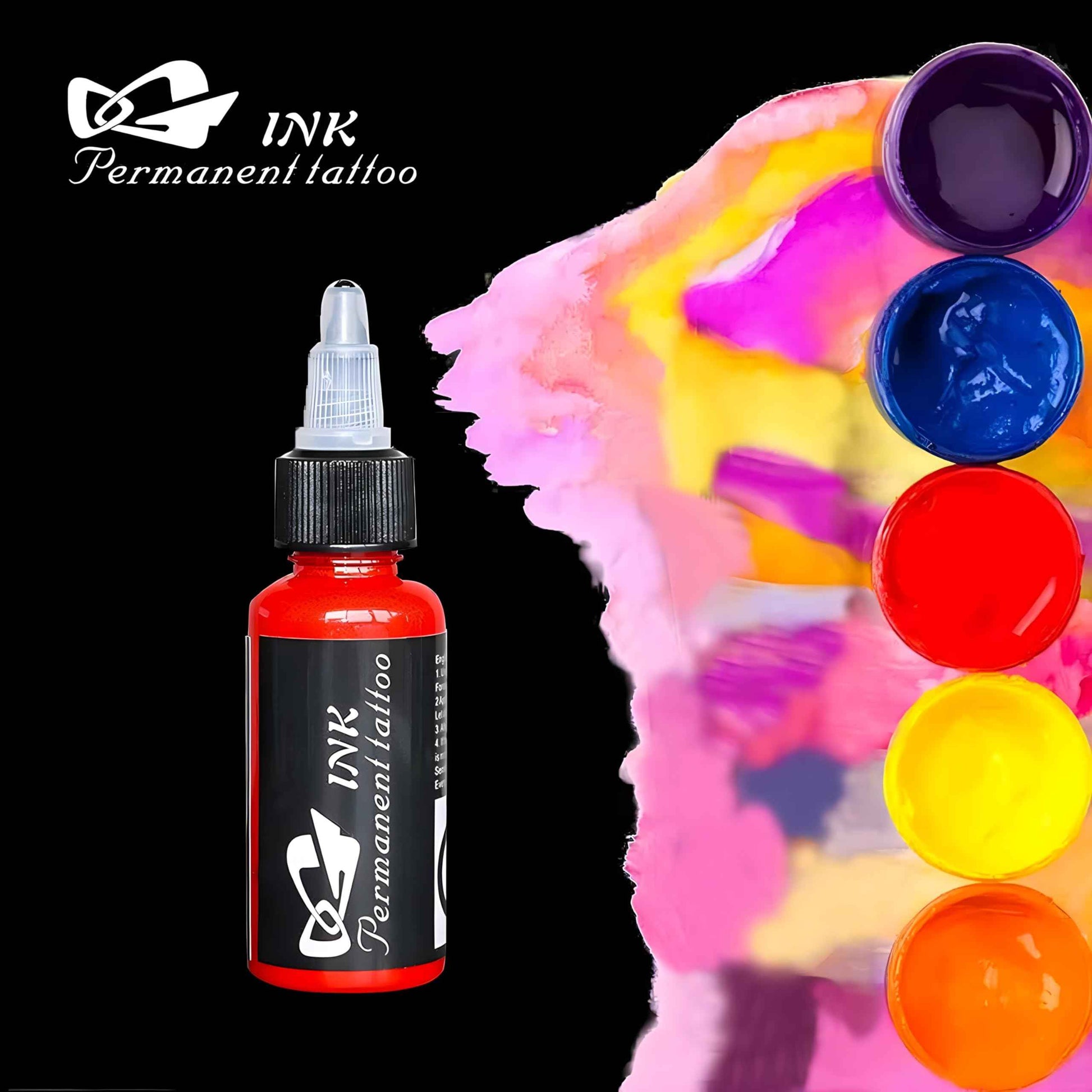 Tattoo Kit 14Pcs Tattoo Ink 14 Colors Set 1 oz 30ml/Bottle Tattoo Inks Pigment Kit for 3D Makeup Beauty Skin Body Art