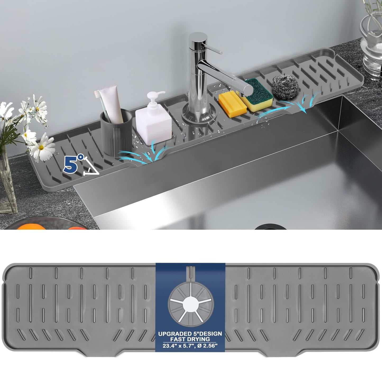 Drying Mats Cleaning Brushes Kitchen Gadgets Silicone Faucet Mat BABA1PHUI-919
