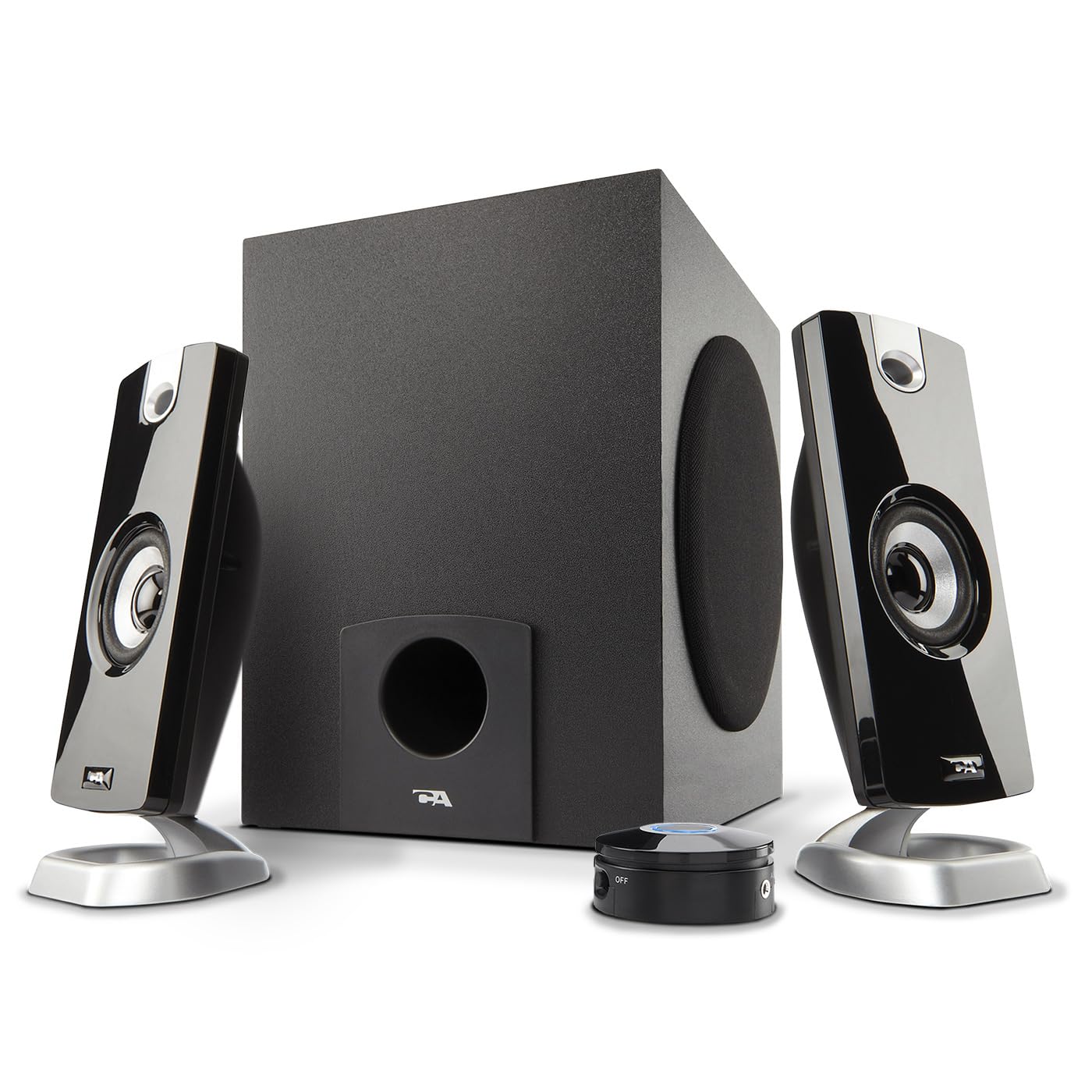 Cyber Acoustics 2.1 Subwoofer Speaker System with 18W of Power – Great for Music, Movies, Gaming, and Multimedia Computer Laptops (CA-3090) Green