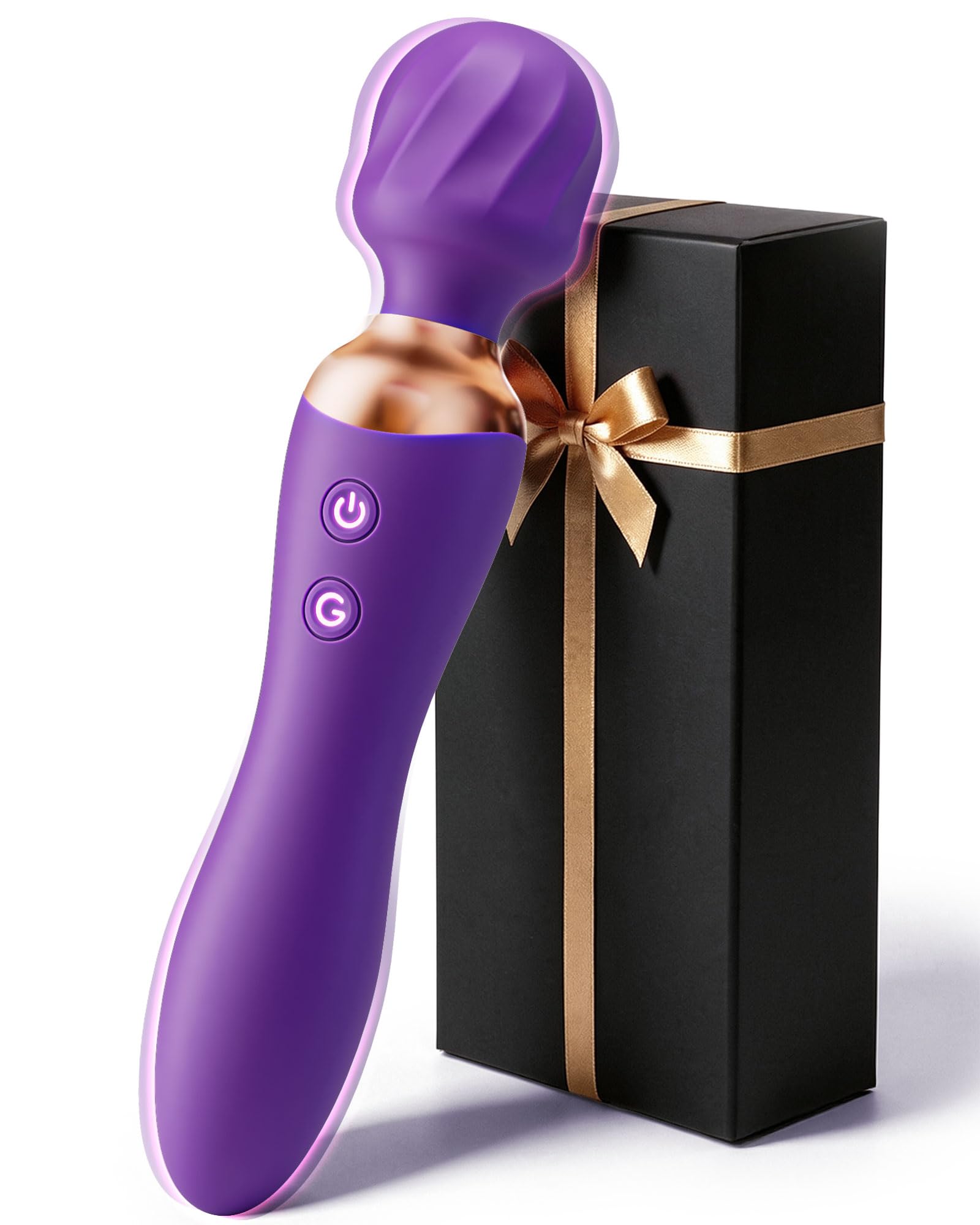 MOOLIGIRL Sex Toys Women, Powerful G Spot Vibrator with 4 Replacement Silicone Heads, Adult Sex Toys for Women and Couples, Waterproof IPX6 Vibrating Dildo for Clitoral Nipple and Anal