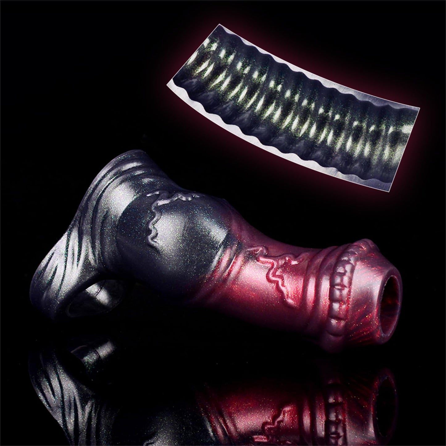 Knot Monster Penis Sleeve Silicone Cock Enlarger Sleeve with Penis Ring Adult Sex Toy, Realistic Penis Extender Enlarger Soft Penis Sheath Men Sex Tool