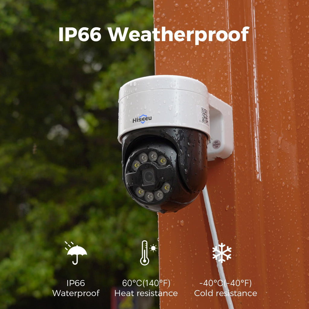 Hiseeu 4K PoE PTZ Security Camera System, 8MP CCTV Wired Security Camera System