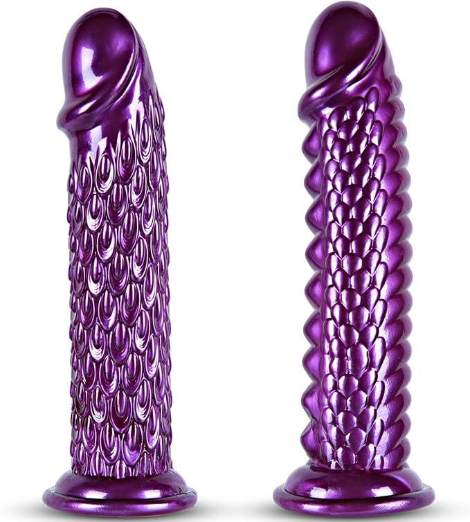 Umania 2-Pack Realistic Dragon Dildo Set 7.5in Purple