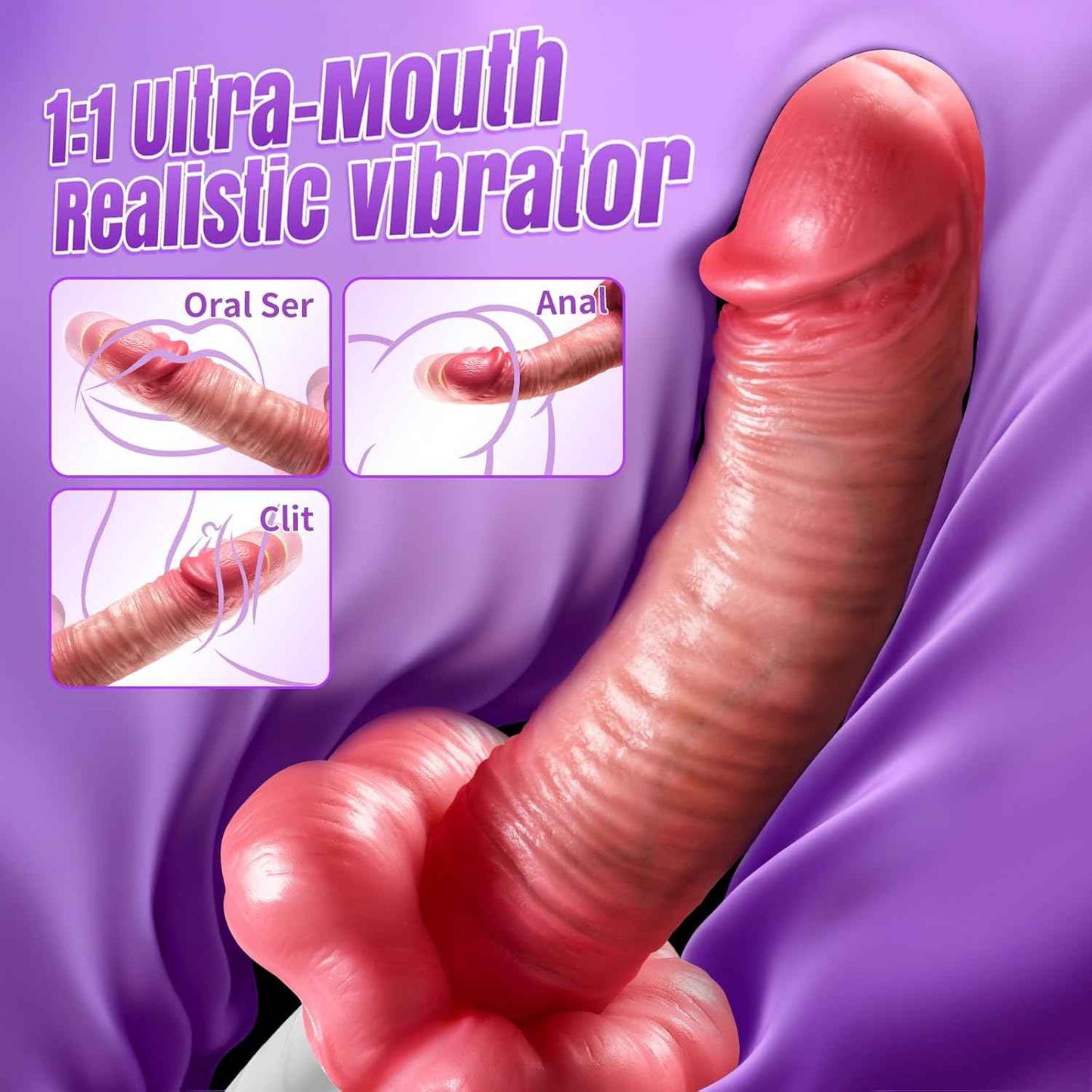 QEQWGT Thrusting G-Spot Dildo Vibrator Heating Swing Modes Remote Control