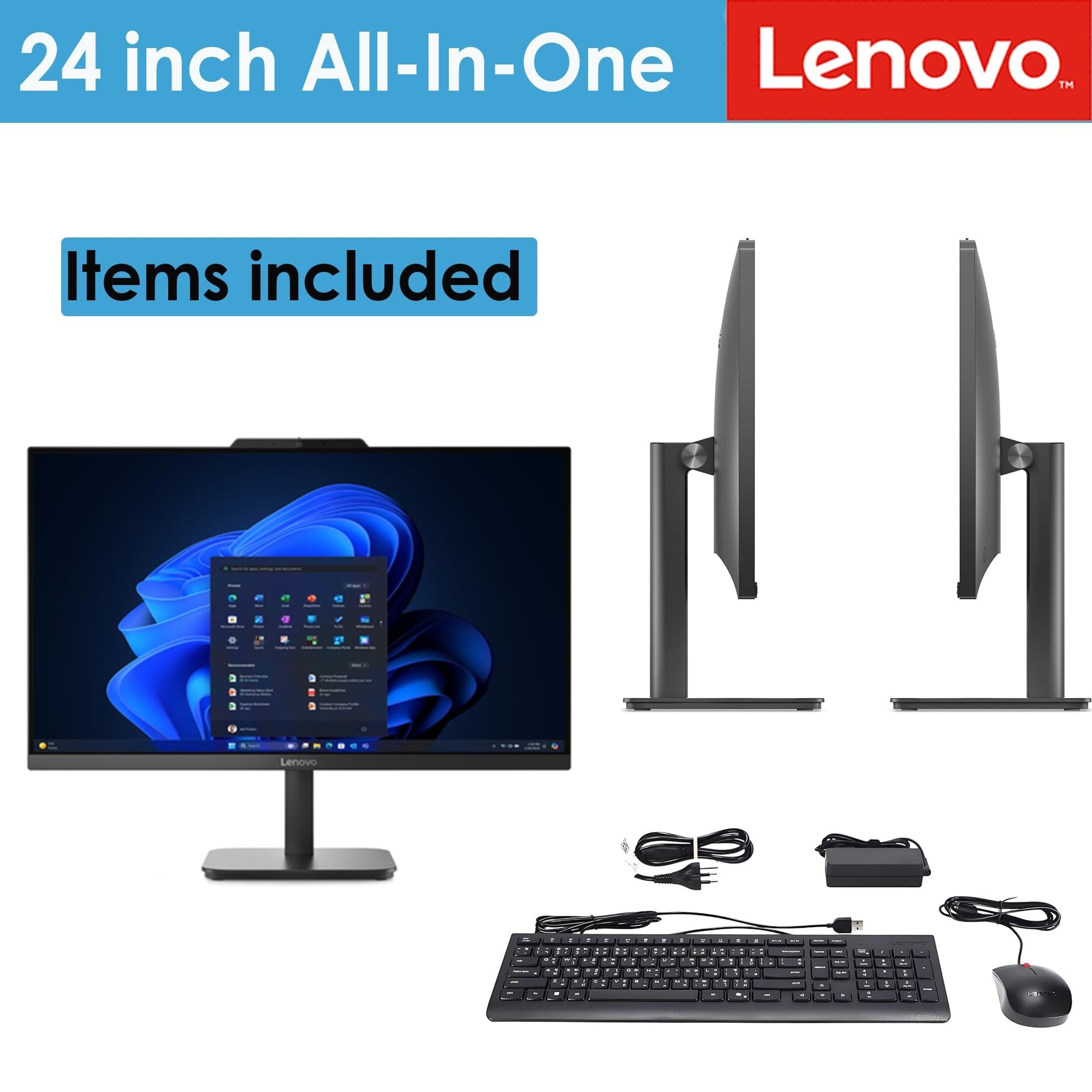 Lenovo V100 23.8" FHD All-in-One Desktop Computer