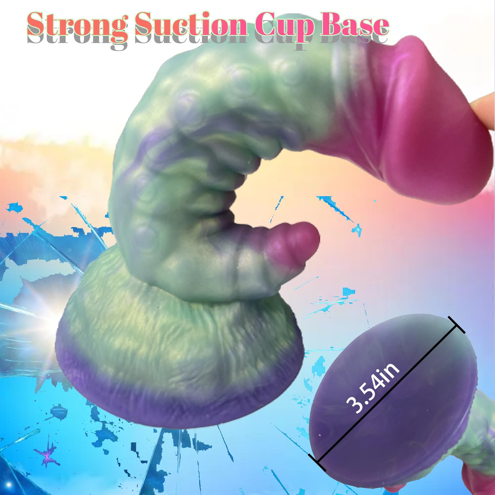 7.2" Creature Cocks Dildo， Realistic Monster with Strong Suction Cup for Hands-Free Pleasure, Dog Knot Silicone Dildo Soft Lifelike Dick for Beginner & Couples Anal Vaginal Sexy Play.