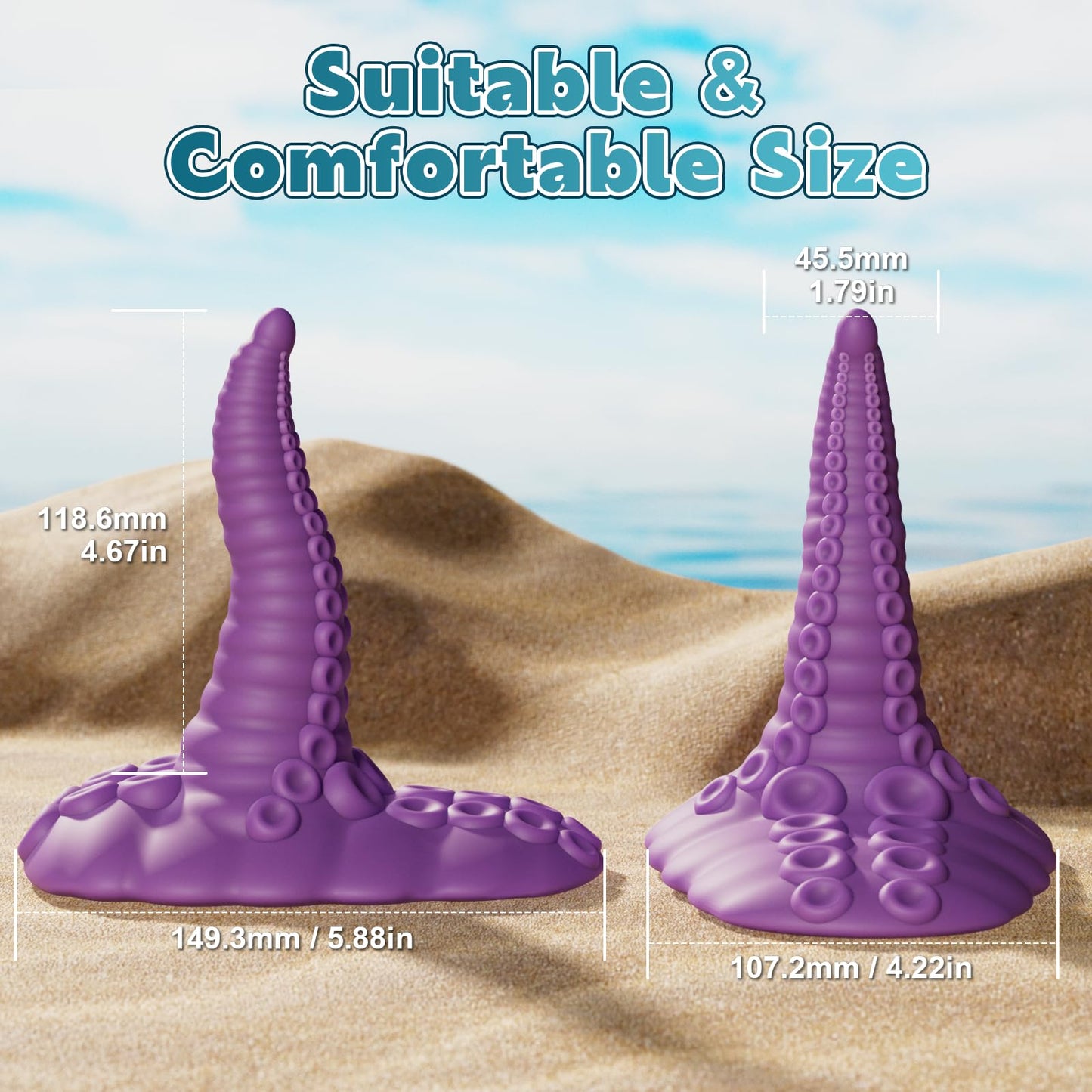 Sex Toys Riding Monster Dildos - Adult Toys Fantasy Tentacle Dildo Vibrator with 10 Modes for G Spot Vagina Anal Sex, Vibrating Suction Cup Vibrator Silicone Dragon Dildo, Women Adult Sex Toys Games