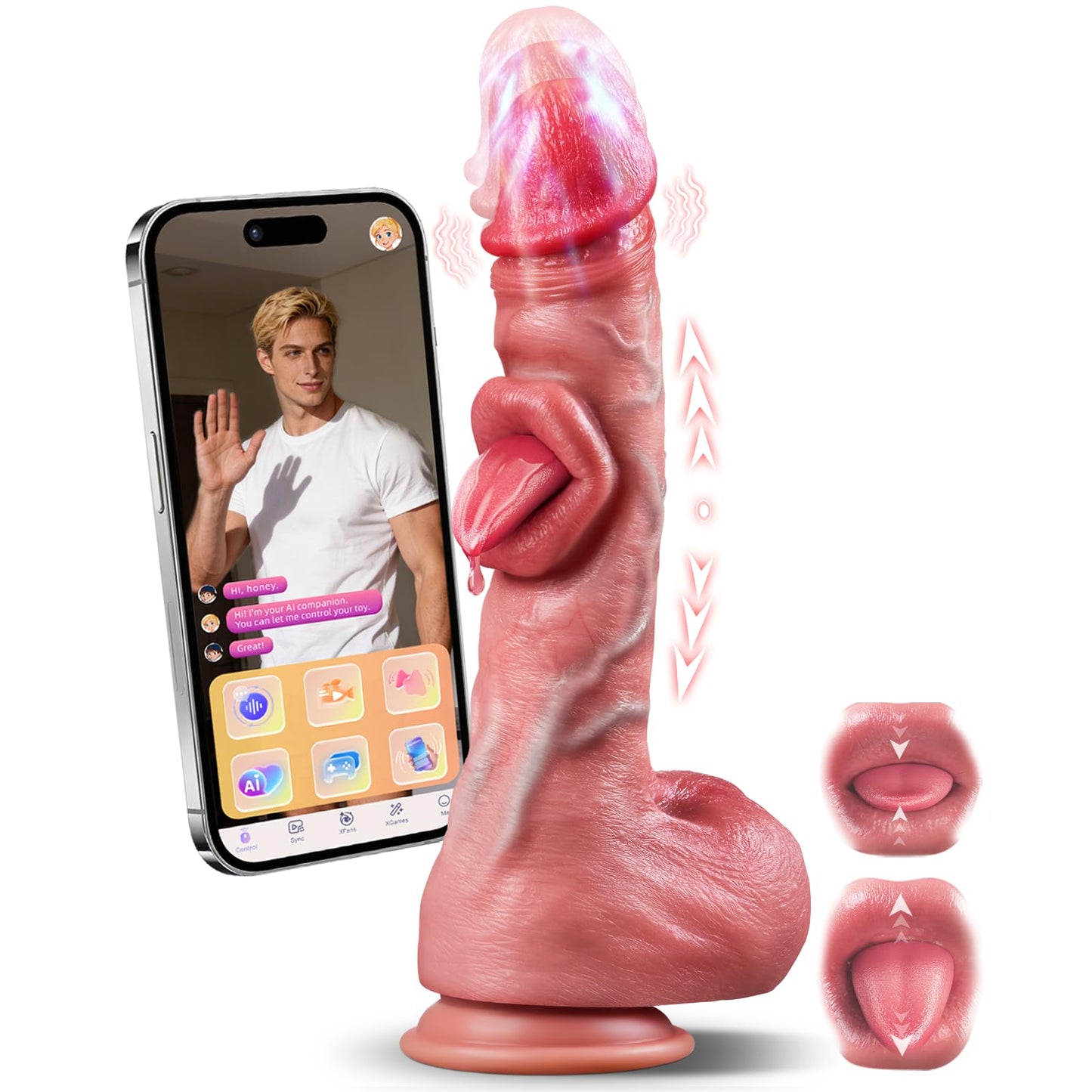 Thrusting Dildo Sex Toy for Women