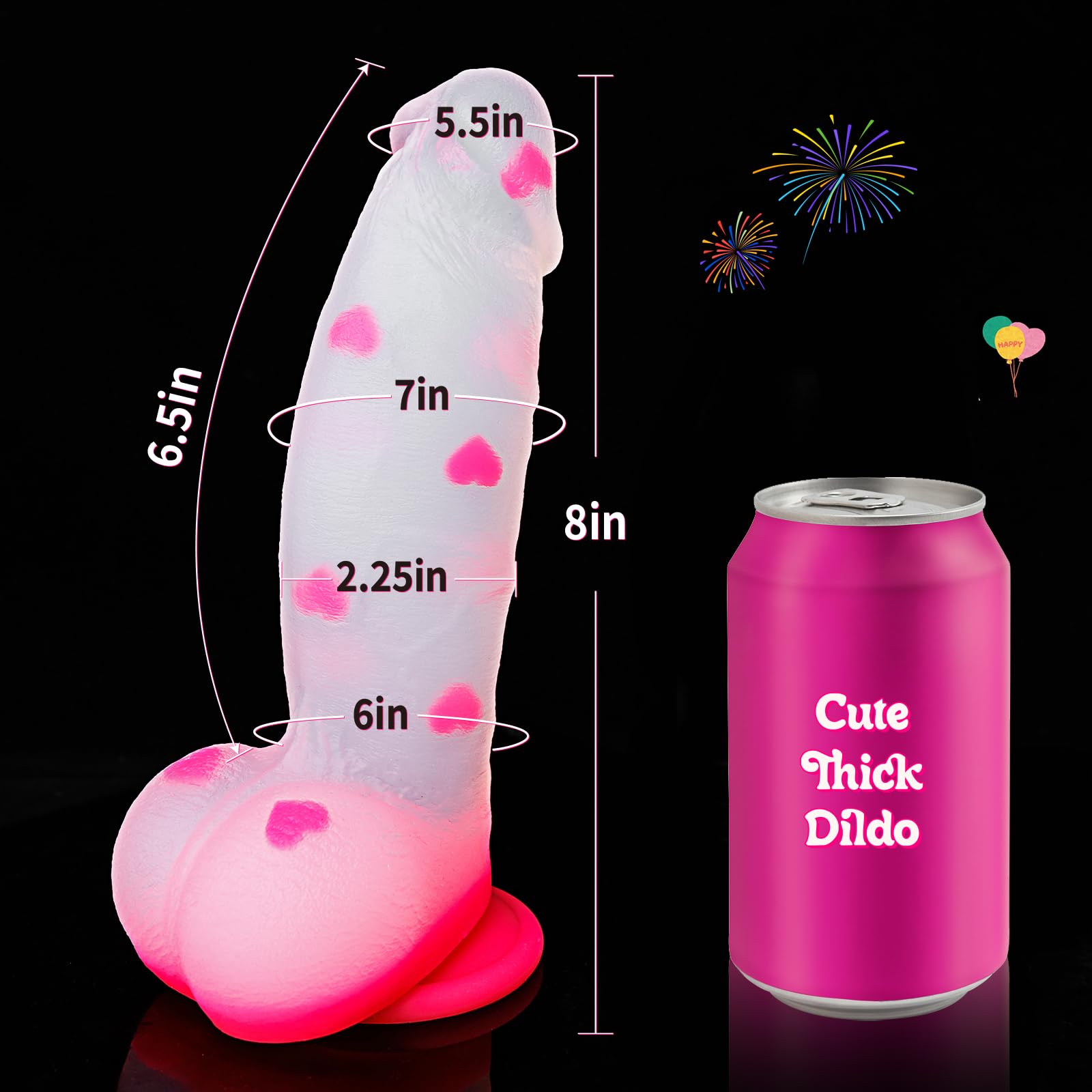 Huge Thick Girthy Pink Dildo, Adult Sex Toys & Games