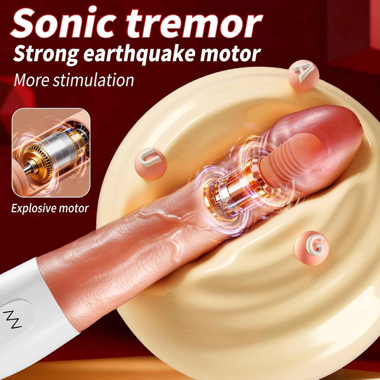 WEIXCH Realistic Vibrating Dildo 8.4in G-Spot Massager Skin Tone