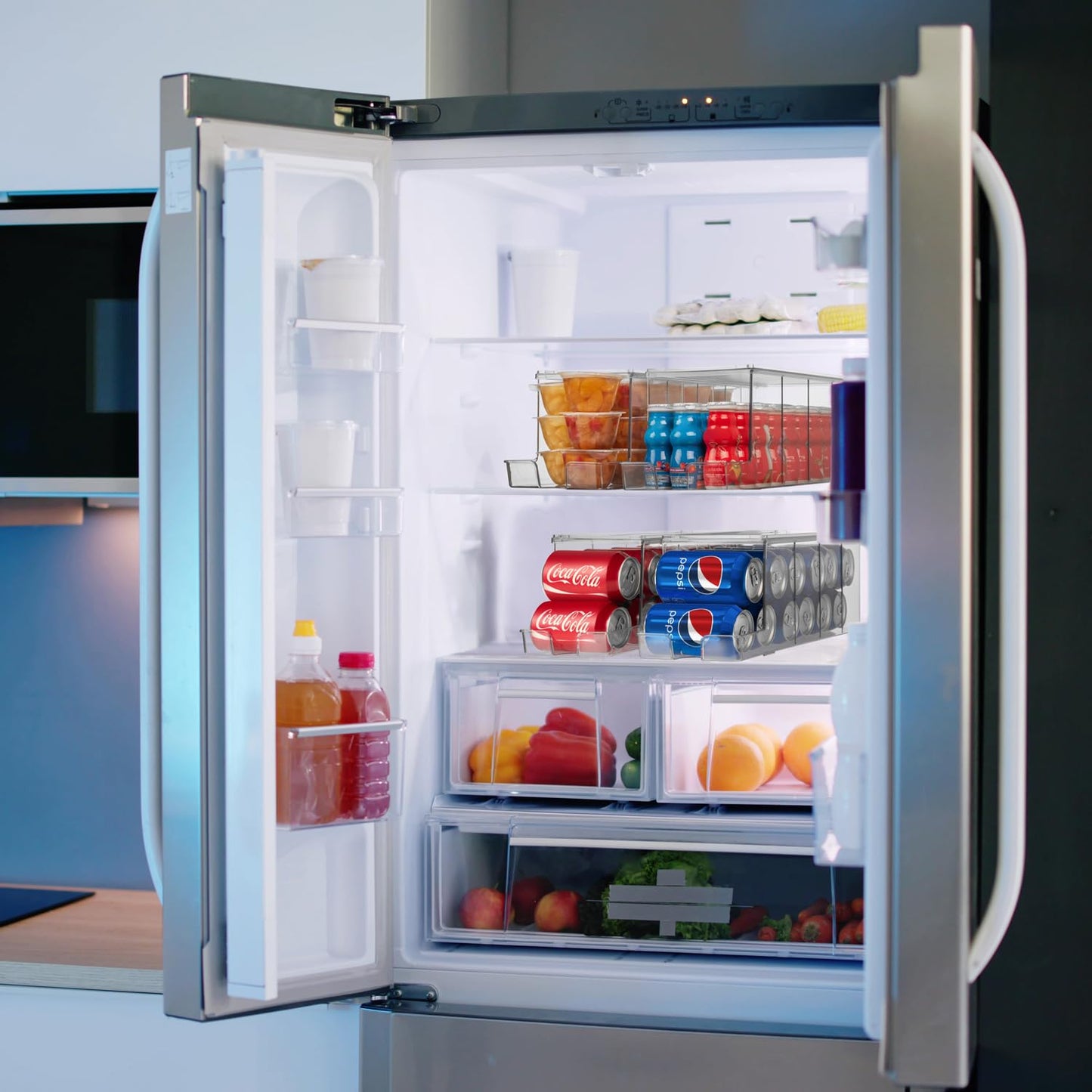 ClearSpace Drink Organizer for Fridge & Soda Can Dispenser