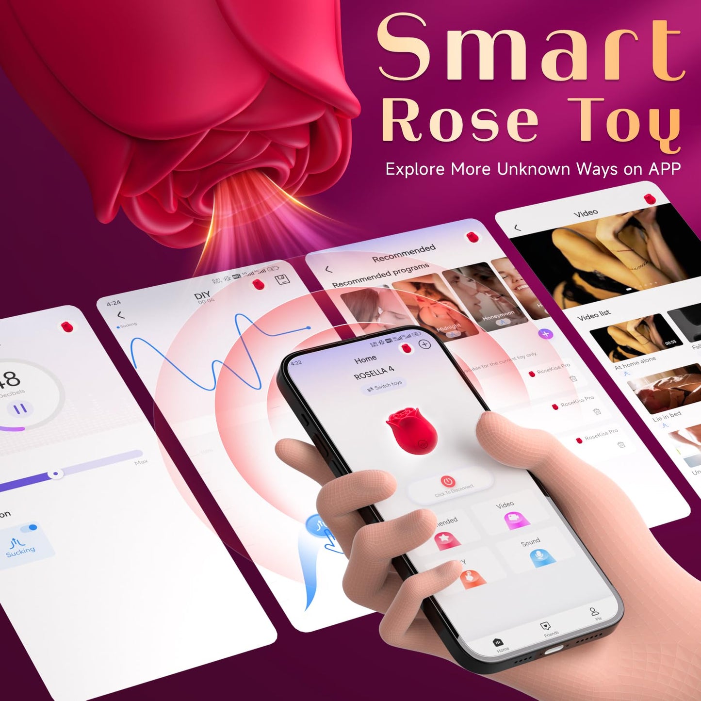 Sucking Vibrator Rose Sex Toy - Big Shocked Vibrator Rose Toy Adult Toys