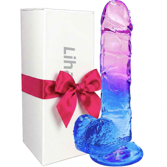 Realistic Anal Dildo Soft with Strong Suction Cup for Beginners, Adult Sex Toys for Couples Lesbians