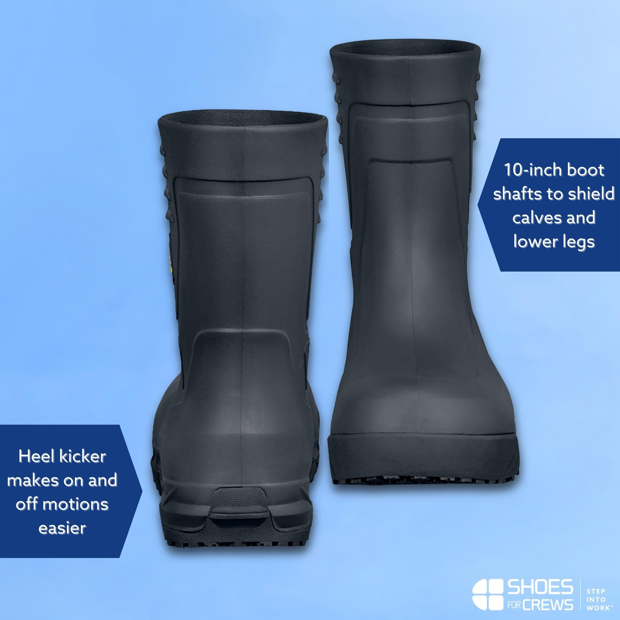 ACE Unisex Slip-Resistant Work Boots - Water-Resistant, Non-Slip Industrial Safety Boots for Men & Women with Soft Toe or Composite Toe - Bullfrog Pro II
