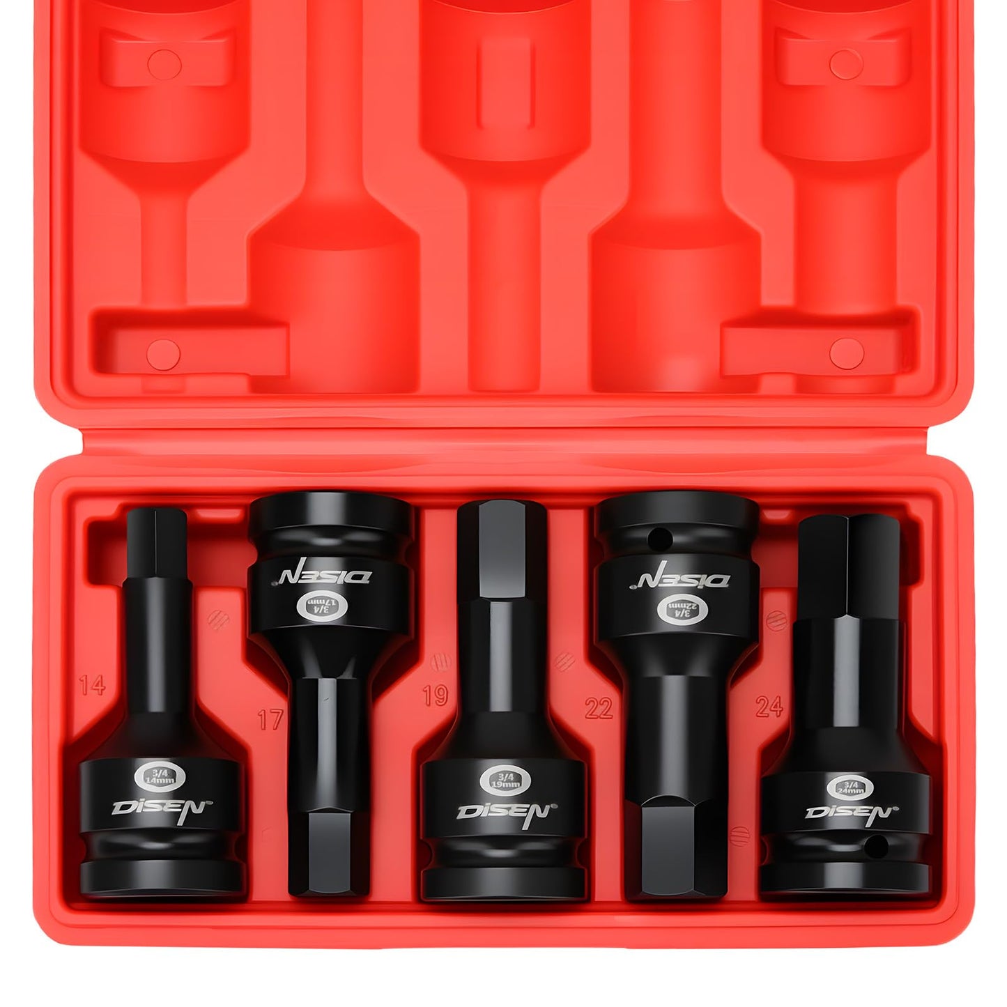 DISEN Torx Bit Socket and Female External Socket Set, Premium CR-V & S2 Alloy Steel, Impact Socket Adapter Set,High Torque Laser Marked for Automotive Mechanic