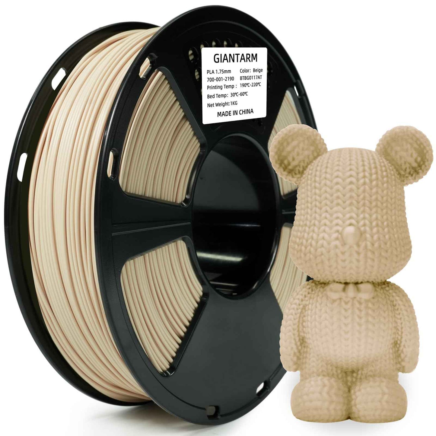 GIANTARM 3D Printer PLA Filament, Glitter Blue Filament, 1.75mm Dimensional Accuracy +/-0.03mm, 1080 Feet per Roll, Vacuum Packaging, for Most 3D FDM Printer