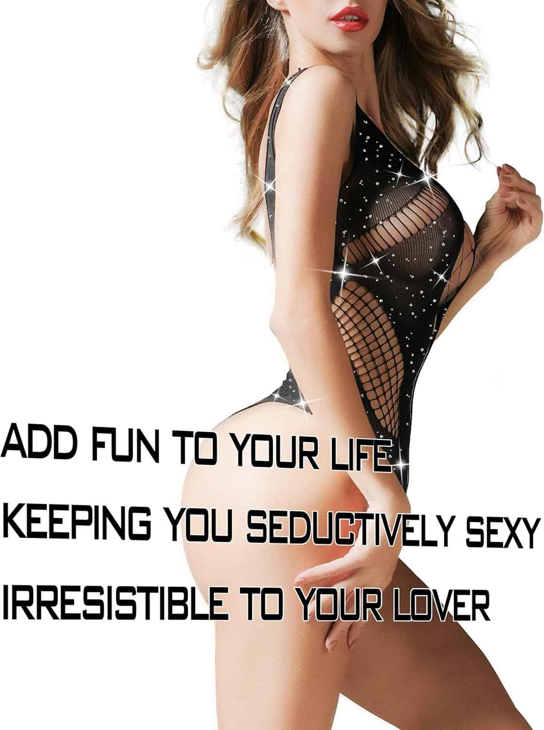 Famstar Sexy Lingerie for Women Naughty Fishnet Lingerie Set Bodysuit Outfits Teddy Babydoll Erotic Mesh Women’s Outfits