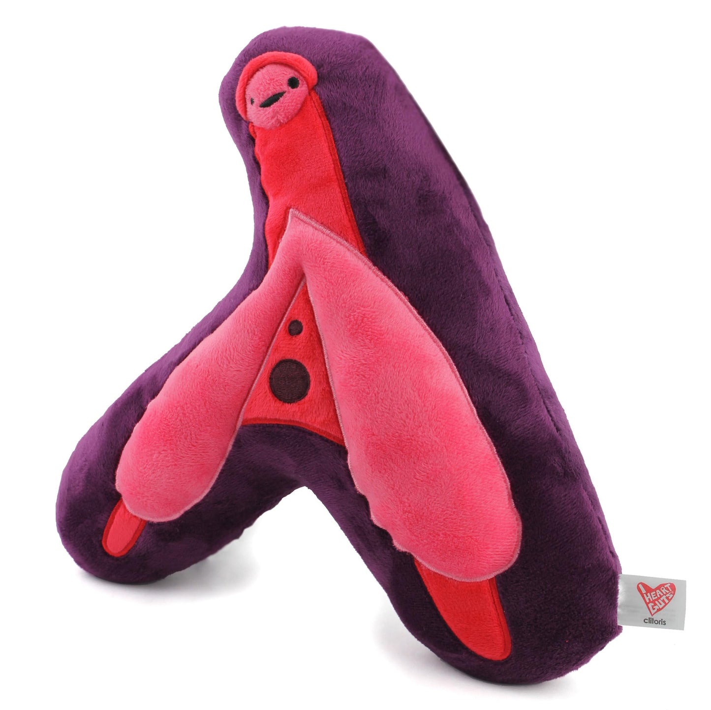 I Heart Guts Clitoris Plush - 11" Cute Educational Organ Toy for Sexual Health & Education - Funny Get Well Recovery Gift for OBGYN Nurse Patients & Medical Student STEM Anatomy Plushie