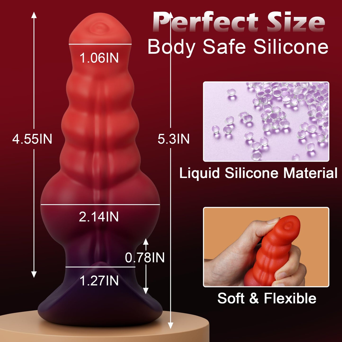 Thrusting Prostate Massager Vibrating Butt Plug Anal Vibrator, Fantasy Monster Knot Dildo Silicone Anal Plug Large Buttplug with 9 Thrusting, Vibration & Suction Cup, Adult Sex Toys for Men Women Gay
