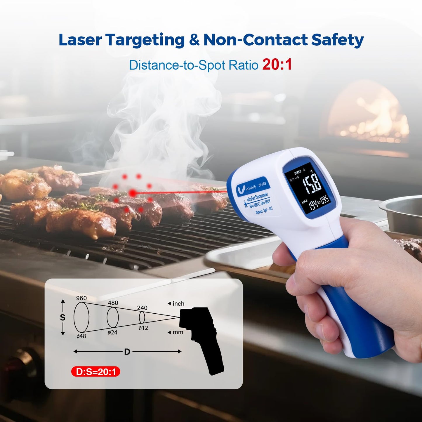 VCooklify Professional Automotive Infrared Thermometer Gun